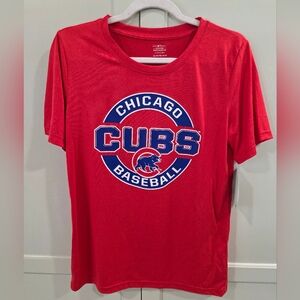 Boys Chicago Cubs Baseball Moisture Wicking Performance T-Shirt Sz L / XL NWT